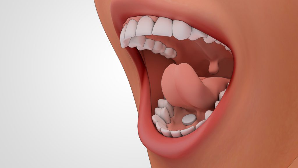 Sublingual Intake Illustration (3D)