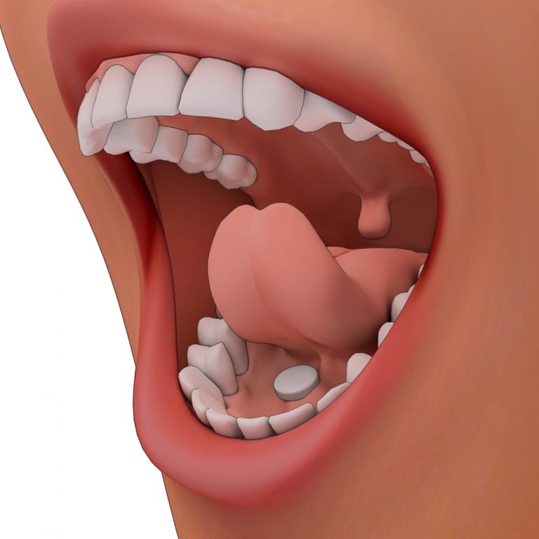 Sublingual Intake 3D Illustration