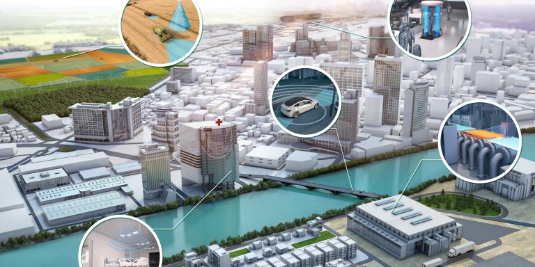 3D Infographic - Aerial City